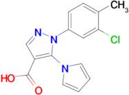 1-(3-Chloro-4-methylphenyl)-5-(1H-pyrrol-1-yl)-1H-pyrazole-4-carboxylic acid