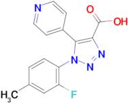 1-(2-Fluoro-4-methylphenyl)-5-(pyridin-4-yl)-1H-1,2,3-triazole-4-carboxylic acid