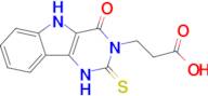 3-(4-Oxo-2-thioxo-1,2,4,5-tetrahydro-3H-pyrimido[5,4-b]indol-3-yl)propanoic acid