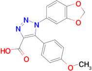 1-(Benzo[d][1,3]dioxol-5-yl)-5-(4-methoxyphenyl)-1H-1,2,3-triazole-4-carboxylic acid