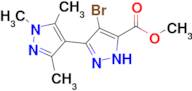 methyl 4-bromo-1',3',5'-trimethyl-1H,1'H-[3,4'-bipyrazole]-5-carboxylate