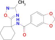 N-(1-(3-methyl-1,2,4-oxadiazol-5-yl)cyclohexyl)benzo[d][1,3]dioxole-5-carboxamide
