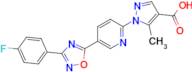 1-(5-(3-(4-Fluorophenyl)-1,2,4-oxadiazol-5-yl)pyridin-2-yl)-5-methyl-1H-pyrazole-4-carboxylic acid