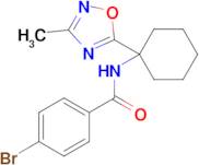 4-Bromo-N-(1-(3-methyl-1,2,4-oxadiazol-5-yl)cyclohexyl)benzamide