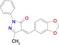 (Z)-4-(benzo[d][1,3]dioxol-5-ylmethylene)-5-methyl-2-phenyl-2,4-dihydro-3H-pyrazol-3-one