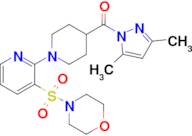 (3,5-Dimethyl-1H-pyrazol-1-yl)(1-(3-(morpholinosulfonyl)pyridin-2-yl)piperidin-4-yl)methanone