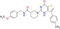 N-[(4-methoxyphenyl)methyl]-1-[7-(4-methylphenyl)-4-oxo-1H,4H-thieno[3,2-d]pyrimidin-2-yl]piperidi…