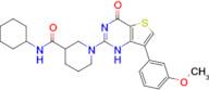 N-cyclohexyl-1-[7-(3-methoxyphenyl)-4-oxo-1H,4H-thieno[3,2-d]pyrimidin-2-yl]piperidine-3-carboxami…