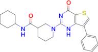 N-cyclohexyl-1-{4-oxo-7-phenyl-1H,4H-thieno[3,2-d]pyrimidin-2-yl}piperidine-3-carboxamide