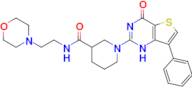 N-[2-(morpholin-4-yl)ethyl]-1-{4-oxo-7-phenyl-1H,4H-thieno[3,2-d]pyrimidin-2-yl}piperidine-3-car...