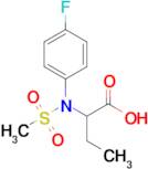 2-(N-(4-fluorophenyl)methylsulfonamido)butanoic acid