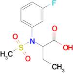 2-(N-(3-fluorophenyl)methylsulfonamido)butanoic acid