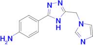 4-{5-[(1H-imidazol-1-yl)methyl]-4H-1,2,4-triazol-3-yl}aniline