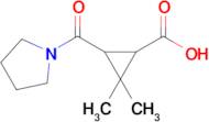 2,2-Dimethyl-3-(pyrrolidine-1-carbonyl)cyclopropane-1-carboxylic acid