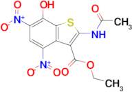 Ethyl 2-acetamido-7-hydroxy-4,6-dinitrobenzo[b]thiophene-3-carboxylate