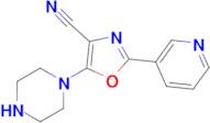 5-(Piperazin-1-yl)-2-(pyridin-3-yl)oxazole-4-carbonitrile