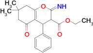ethyl 2-imino-7,7-dimethyl-5-oxo-4-phenyl-3,4,5,6,7,8-hexahydro-2H-1-benzopyran-3-carboxylate