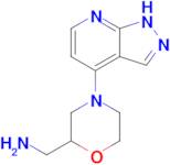 (4-(1H-pyrazolo[3,4-b]pyridin-4-yl)morpholin-2-yl)methanamine