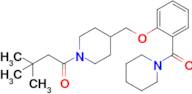 3,3-Dimethyl-1-(4-((2-(piperidine-1-carbonyl)phenoxy)methyl)piperidin-1-yl)butan-1-one