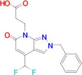 3-(2-Benzyl-4-(difluoromethyl)-6-oxo-2,6-dihydro-7H-pyrazolo[3,4-b]pyridin-7-yl)propanoic acid