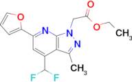 Ethyl 2-(4-(difluoromethyl)-6-(furan-2-yl)-3-methyl-1H-pyrazolo[3,4-b]pyridin-1-yl)acetate