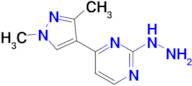 4-(1,3-Dimethyl-1H-pyrazol-4-yl)-2-hydrazinylpyrimidine