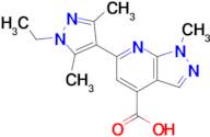 6-(1-Ethyl-3,5-dimethyl-1H-pyrazol-4-yl)-1-methyl-1H-pyrazolo[3,4-b]pyridine-4-carboxylic acid