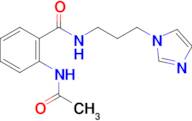N-(3-(1H-imidazol-1-yl)propyl)-2-acetamidobenzamide