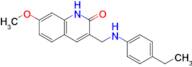 3-(((4-Ethylphenyl)amino)methyl)-7-methoxyquinolin-2(1H)-one