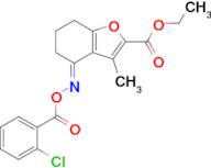 Ethyl (E)-4-(((2-chlorobenzoyl)oxy)imino)-3-methyl-4,5,6,7-tetrahydrobenzofuran-2-carboxylate