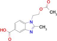 1-(2-Acetoxyethyl)-2-methyl-1H-benzo[d]imidazole-5-carboxylic acid