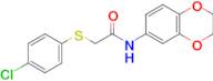 2-((4-Chlorophenyl)thio)-N-(2,3-dihydrobenzo[b][1,4]dioxin-6-yl)acetamide