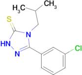 3-(3-chlorophenyl)-4-(2-methylpropyl)-4,5-dihydro-1H-1,2,4-triazole-5-thione