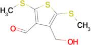 4-(Hydroxymethyl)-2,5-bis(methylthio)thiophene-3-carbaldehyde