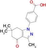 4-(3,6,6-Trimethyl-4-oxo-4,5,6,7-tetrahydro-1H-indazol-1-yl)benzoic acid