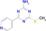 4-(Methylthio)-6-(pyridin-4-yl)-1,3,5-triazin-2-amine
