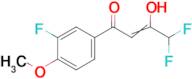 4,4-difluoro-1-(3-fluoro-4-methoxyphenyl)-3-hydroxybut-2-en-1-one