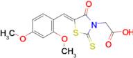 (5Z)-5-[(2,4-Dimethoxyphenyl)methylene]-4-oxo-2-thioxo-3-thiazolidineacetic acid