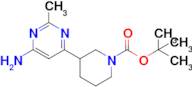 Tert-butyl 3-(6-amino-2-methylpyrimidin-4-yl)piperidine-1-carboxylate