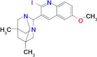 2-(2-Iodo-6-methoxyquinolin-3-yl)-5,7-dimethyl-1,3-diazaadamantane