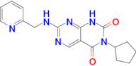 3-Cyclopentyl-7-((pyridin-2-ylmethyl)amino)pyrimido[4,5-d]pyrimidine-2,4(1H,3H)-dione