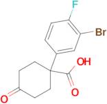 1-(3-Bromo-4-fluorophenyl)-4-oxocyclohexane-1-carboxylic acid