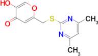 2-(((4,6-Dimethylpyrimidin-2-yl)thio)methyl)-5-hydroxy-4H-pyran-4-one