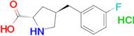 (2S,4R)-4-(3-fluorobenzyl)pyrrolidine-2-carboxylic acid hydrochloride