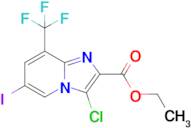 Ethyl 3-chloro-6-iodo-8-(trifluoromethyl)imidazo[1,2-a]pyridine-2-carboxylate