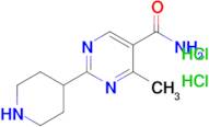 4-Methyl-2-(piperidin-4-yl)pyrimidine-5-carboxamide dihydrochloride