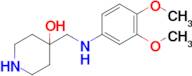 4-(((3,4-Dimethoxyphenyl)amino)methyl)piperidin-4-ol