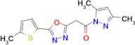 1-(3,5-Dimethyl-1H-pyrazol-1-yl)-2-(5-(5-methylthiophen-2-yl)-1,3,4-oxadiazol-2-yl)ethan-1-one