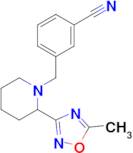 3-((2-(5-Methyl-1,2,4-oxadiazol-3-yl)piperidin-1-yl)methyl)benzonitrile