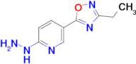 3-Ethyl-5-(6-hydrazinylpyridin-3-yl)-1,2,4-oxadiazole